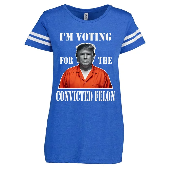 Yes IM Voting Convicted Felon 2024 Enza Ladies Jersey Football T-Shirt