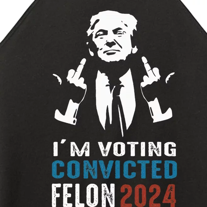 Yes IM Voting Convicted Felon 2024 Women’s Perfect Tri Rocker Tank