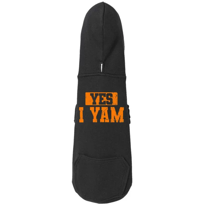 Yes I Yam Thanksgiving Halloween Matching Couple Doggie 3-End Fleece Hoodie