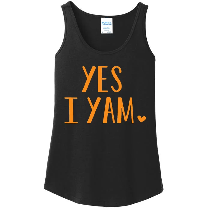 Yes I Yam Funny Thanksgiving Halloween Matching Couple Ladies Essential Tank