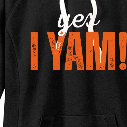 Yes I Yam Thanksgiving Matching Couple She's My Sweet Potato Women's Fleece Hoodie