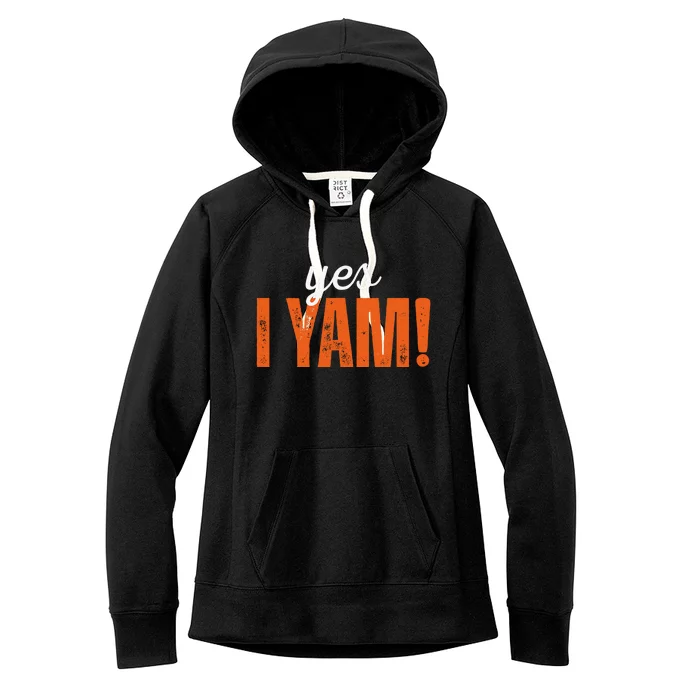 Yes I Yam Thanksgiving Matching Couple She's My Sweet Potato Women's Fleece Hoodie