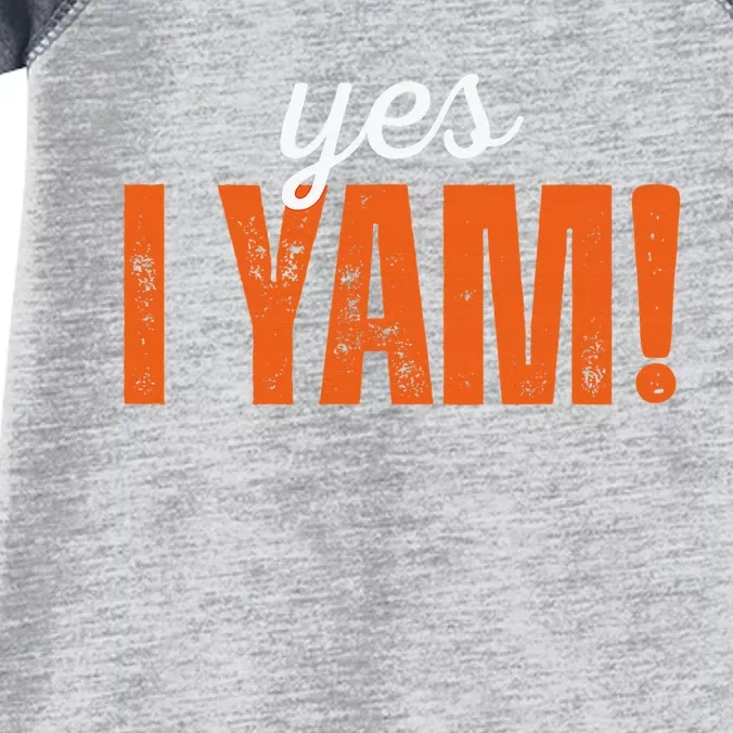 Yes I Yam Thanksgiving Matching Couple She's My Sweet Potato Infant Baby Jersey Bodysuit