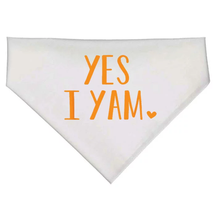 Yes I Yam Funny Thanksgiving Halloween Matching Couple Gift USA-Made Doggie Bandana