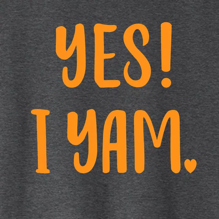 Yes I Yam My Sweet Potato For Matching Couple Thanksgiving Women's Crop Top Tee