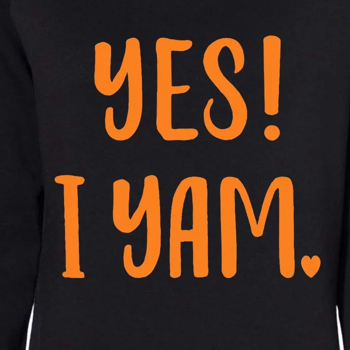 Yes I Yam My Sweet Potato For Matching Couple Thanksgiving Womens California Wash Sweatshirt