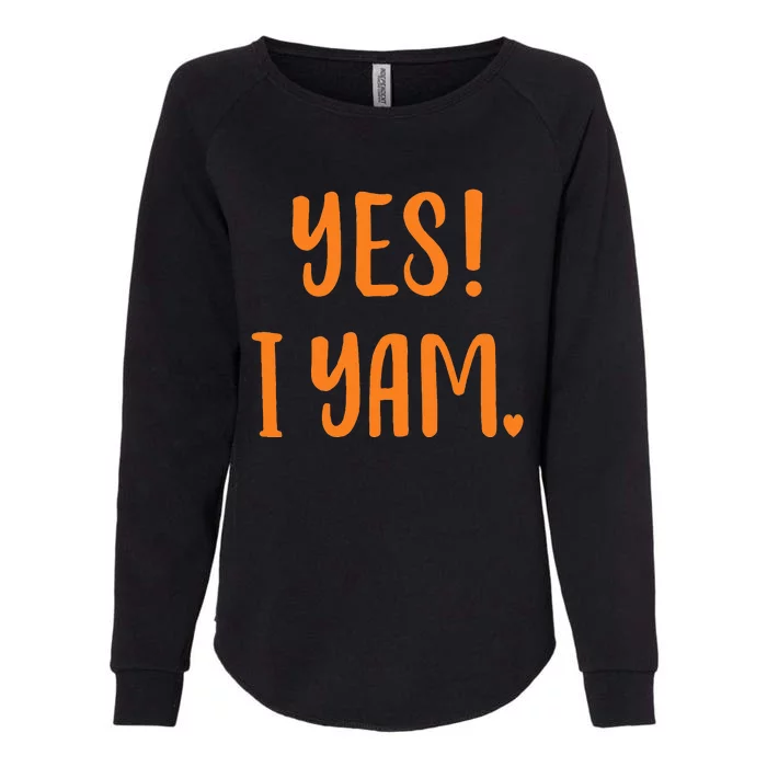 Yes I Yam My Sweet Potato For Matching Couple Thanksgiving Womens California Wash Sweatshirt