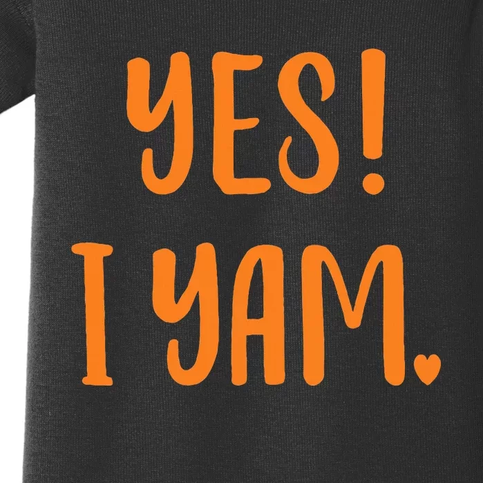 Yes I Yam My Sweet Potato For Matching Couple Thanksgiving Baby Bodysuit