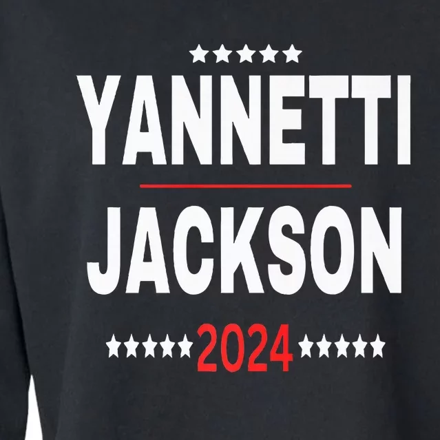 Yannetti Jackson 2024 Vote For Your Favorite Defense Team Cropped Pullover Crew