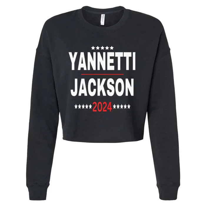 Yannetti Jackson 2024 Vote For Your Favorite Defense Team Cropped Pullover Crew