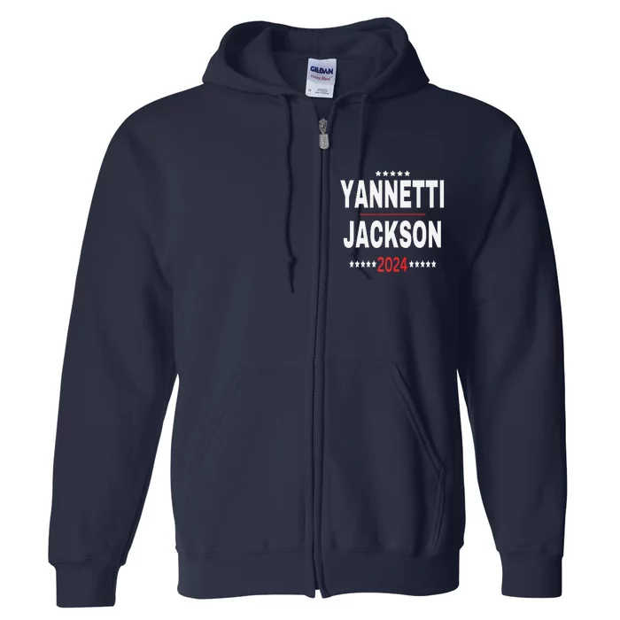 Yannetti Jackson 2024 Vote For Your Favorite Defense Team! Premium Full Zip Hoodie