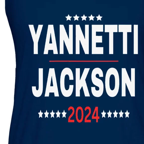 Yannetti Jackson 2024 Vote For Your Favorite Defense Team! Ladies Essential Flowy Tank