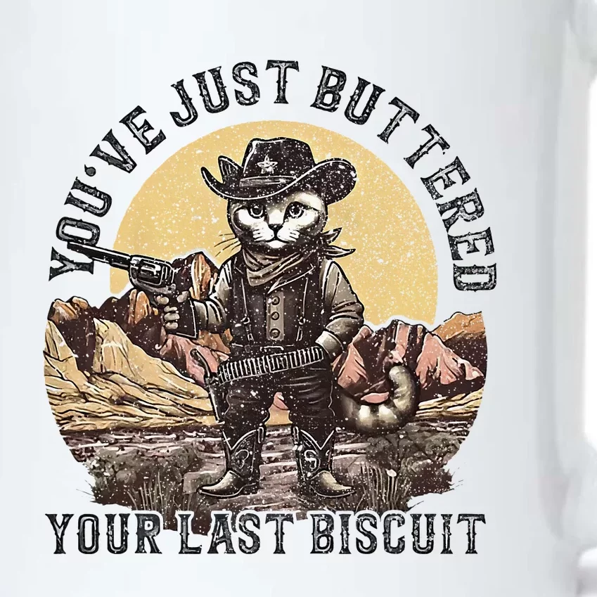 YouVe Just Buttered Your Last Biscuit Western Cat Cowboy Black Color Changing Mug