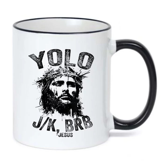 Yolo Jk Brb Jesus Funny Resurrection Christians Easter Day Black Color Changing Mug