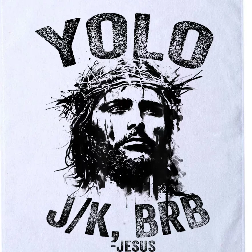 Yolo Jk Brb Jesus Funny Resurrection Christians Easter Day Platinum Collection Golf Towel