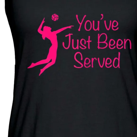 You've Just Been Served Volleyball Ladies Essential Flowy Tank