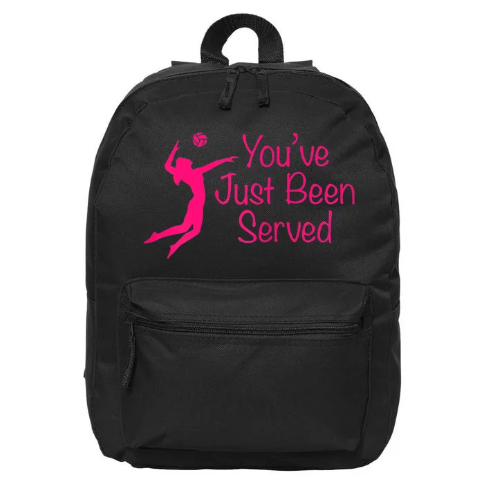 You've Just Been Served Volleyball 16 in Basic Backpack