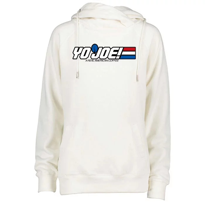 Yo Joe! Coffee Womens Funnel Neck Pullover Hood