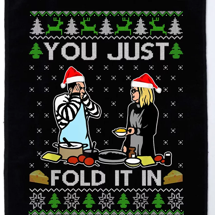 You Just Fold It In Fold In The Cheese Ugly Christmas Platinum Collection Golf Towel