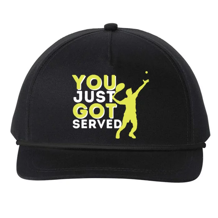 You Just Got Served Funny Tennis Player Tennis Coach Snapback Five-Panel Rope Hat