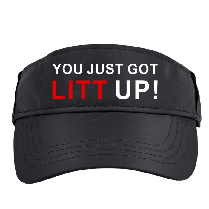 You Just Got Litt Up Funny TV Show Quote Adult Drive Performance Visor