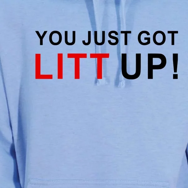 You Just Got Litt Up Funny TV Show Quote Unisex Surf Hoodie