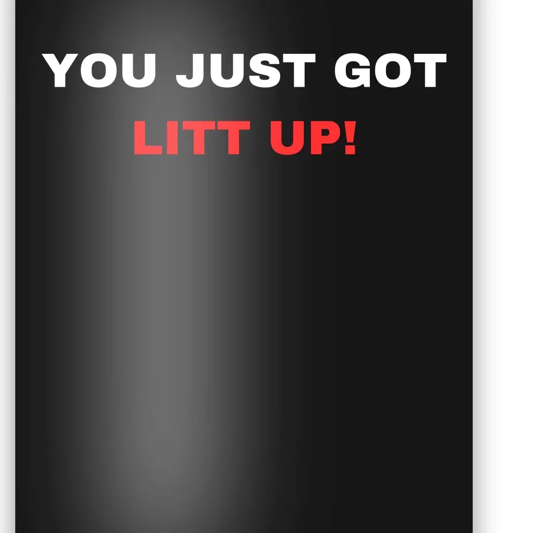 You Just Got Litt Up! Funny Sayings Poster