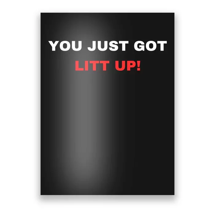 You Just Got Litt Up! Funny Sayings Poster