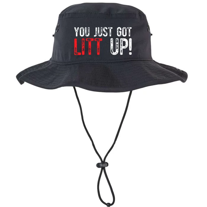 You Just Got Litt Up Funny Humor Saying Clever Quotes Legacy Cool Fit Booney Bucket Hat