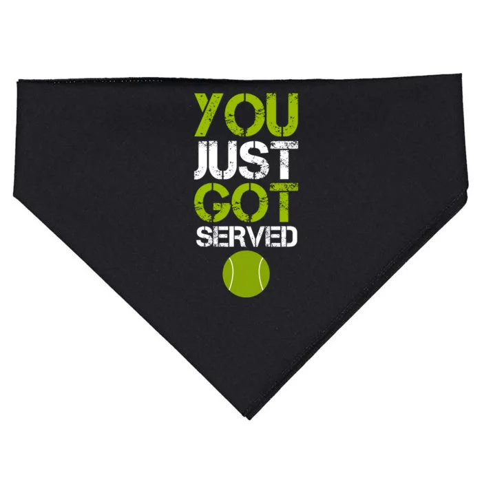 You Just Got Served Tennis Player USA-Made Doggie Bandana