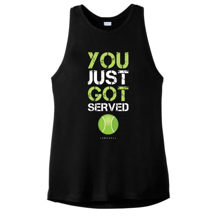 You Just Got Served Tennis Funny Tennis Gift Tee Ladies Tri-Blend Wicking Tank