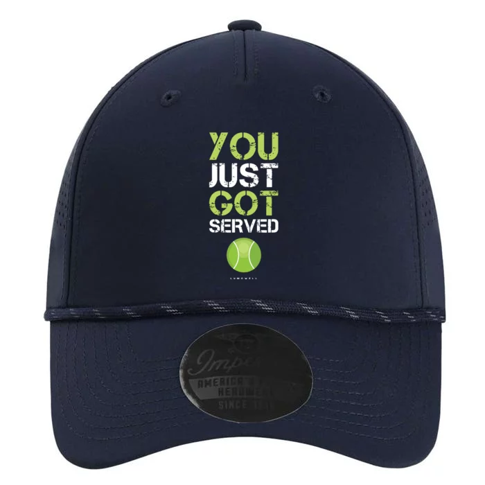 You Just Got Served Tennis Funny Tennis Gift Tee Performance The Dyno Cap