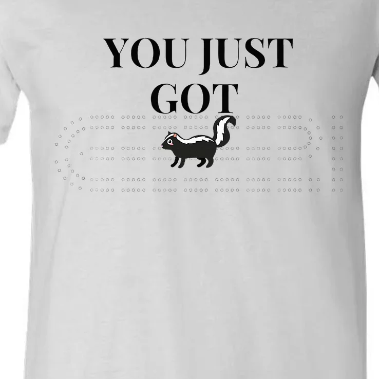 You Just Got Skunked V-Neck T-Shirt