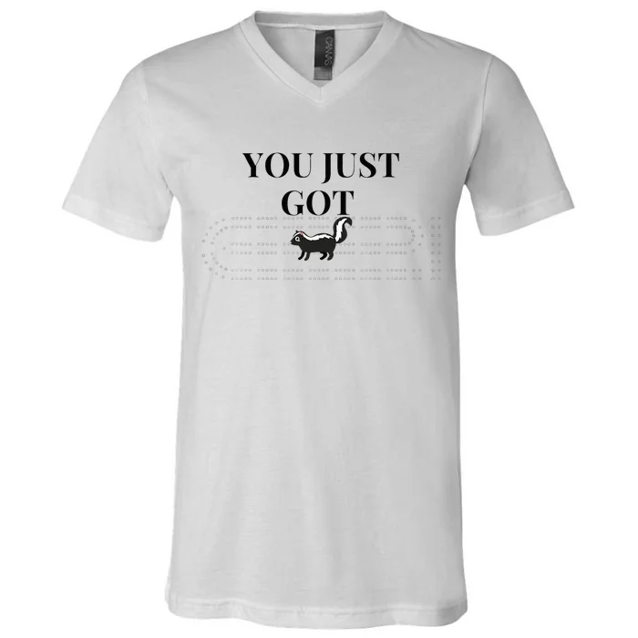 You Just Got Skunked V-Neck T-Shirt