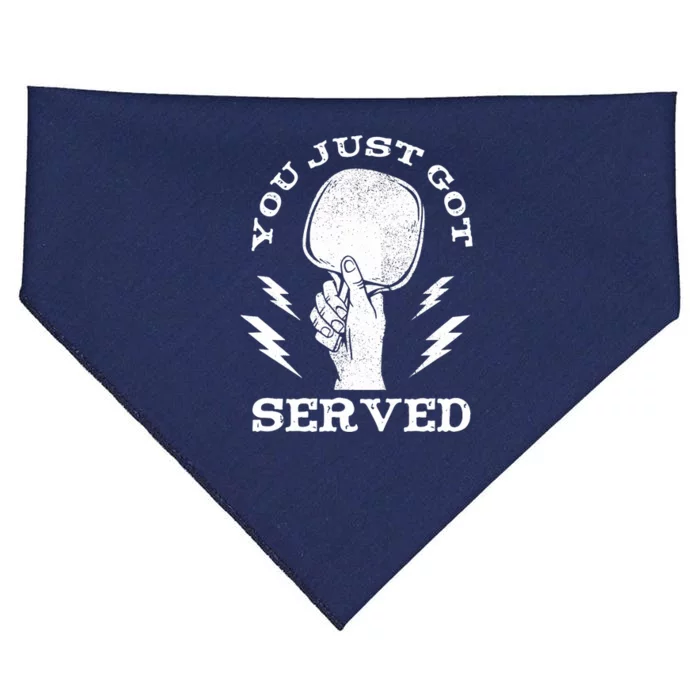 You Just Got Served Hand Holding Ping Pong Paddle Sport USA-Made Doggie Bandana