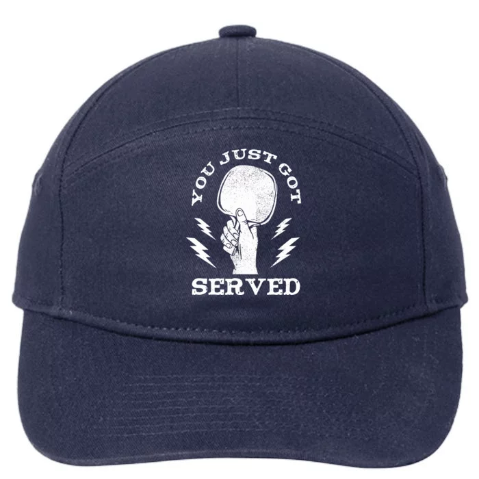 You Just Got Served Hand Holding Ping Pong Paddle Sport 7-Panel Snapback Hat