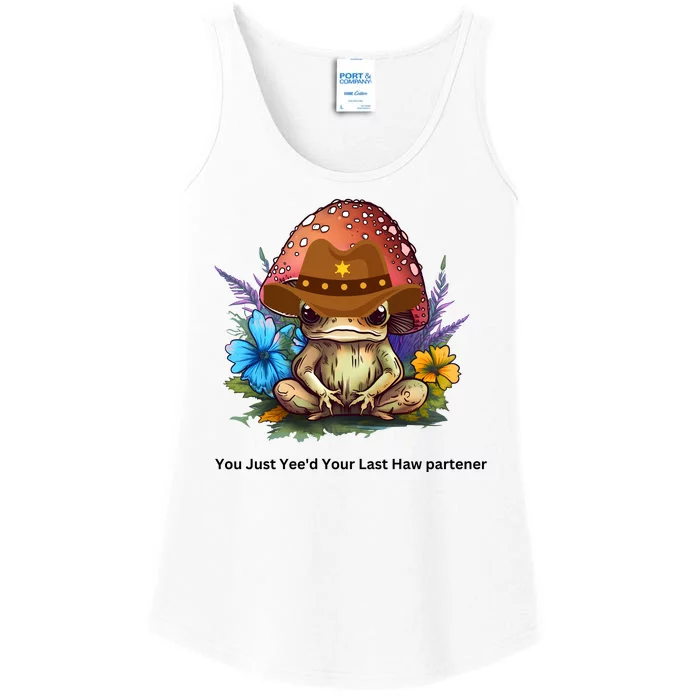 You Just Yeed Your Last Haw Partner. Cowboy Frog Meme Gift Idea. Ladies Essential Tank