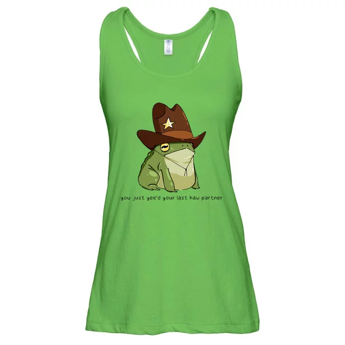 You Just Yeed Your Last Haw Partner Cowboy Frog Ladies Essential Flowy Tank