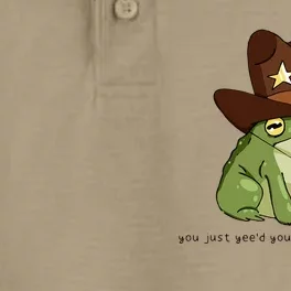 You Just Yeed Your Last Haw Partner Cowboy Frog Dry Zone Grid Performance Polo