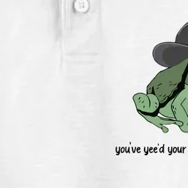 You Just Yeed Your Last Haw Funny Frog Dry Zone Grid Performance Polo