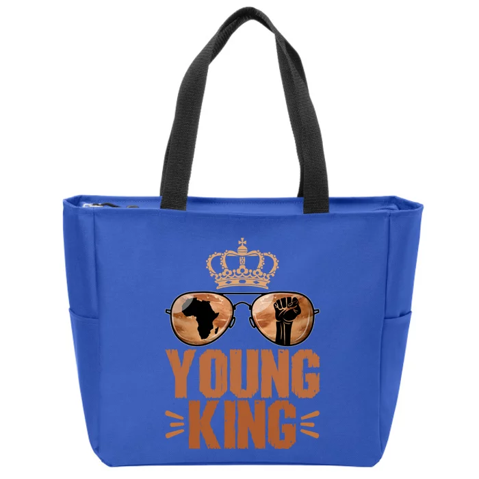 Young King 1865 Juneteenth Black History African Funny Gift Zip Tote Bag