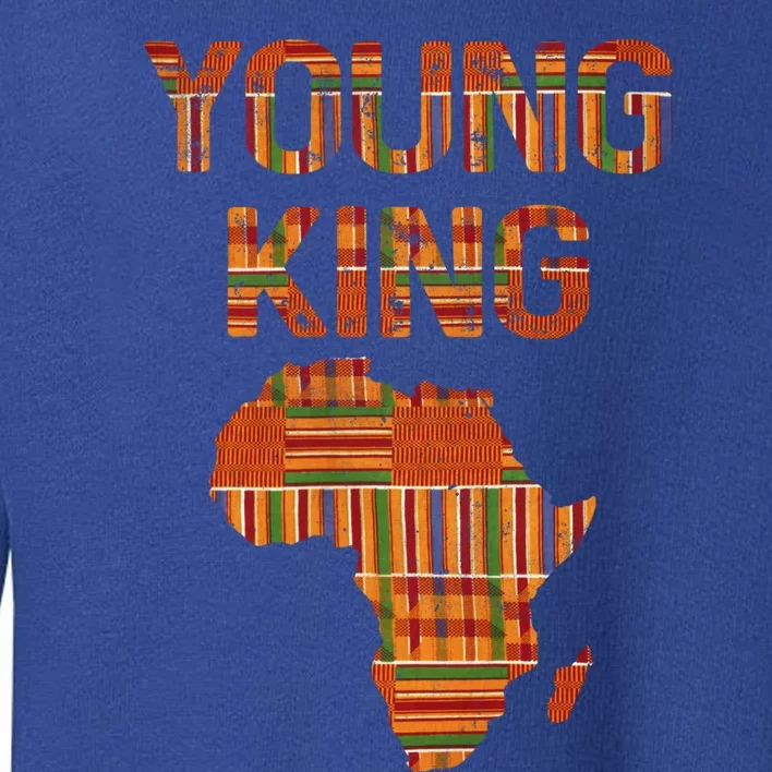 Young King African American Juneteenth Black History Month Gift Toddler Sweatshirt