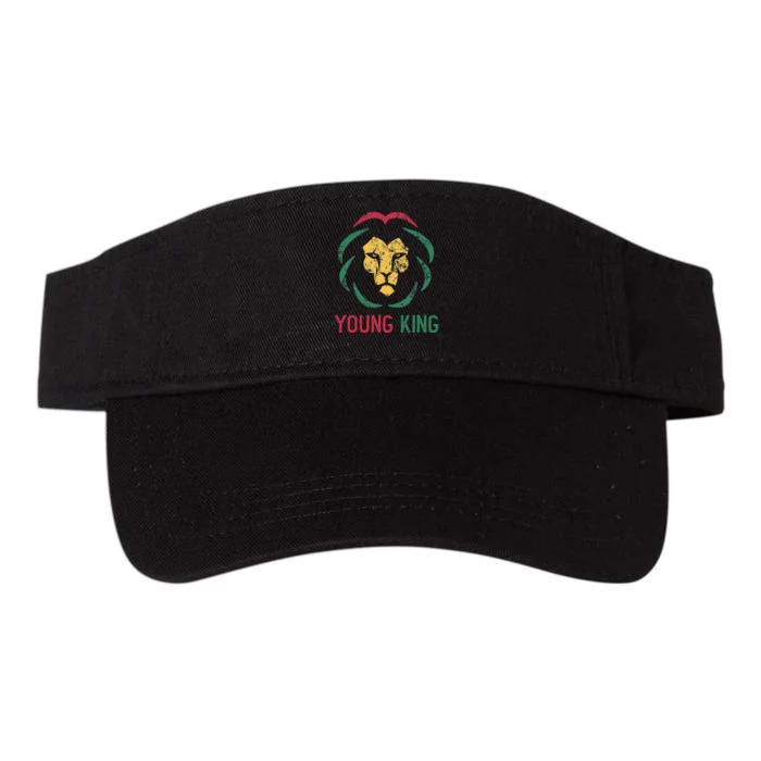 Young King African Lion Black History Month African Valucap Bio-Washed Visor