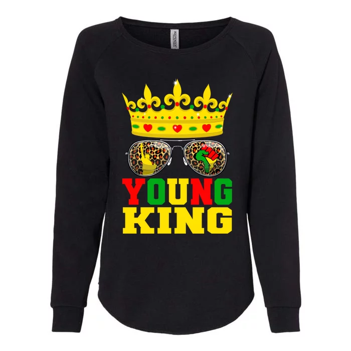 Young King African American 1865 Juneteenth Crown Gift Womens California Wash Sweatshirt