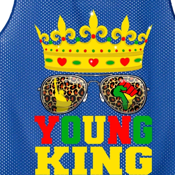 Young King African American 1865 Juneteenth Crown Gift Mesh Reversible Basketball Jersey Tank