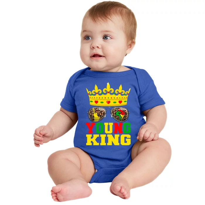 Young King African American 1865 Juneteenth Crown Gift Baby Bodysuit