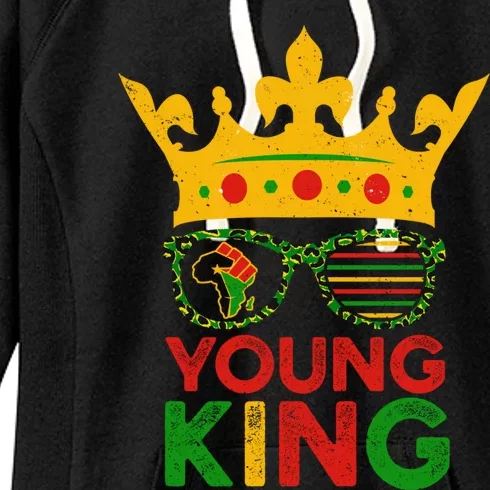 Young King Black History African 1865 Juneteenth Gift Women's Fleece Hoodie