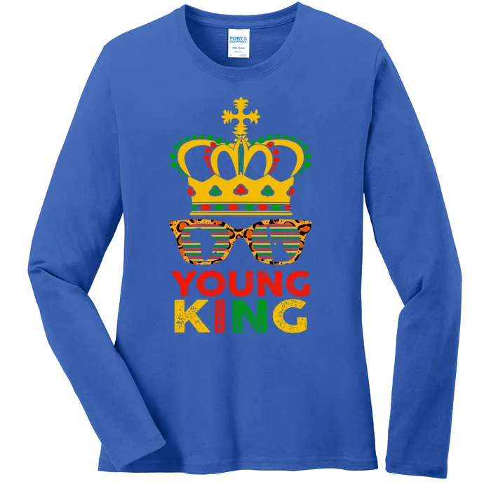 Young King Crown African American 1865 Junenth Cool Gift Ladies Long Sleeve Shirt