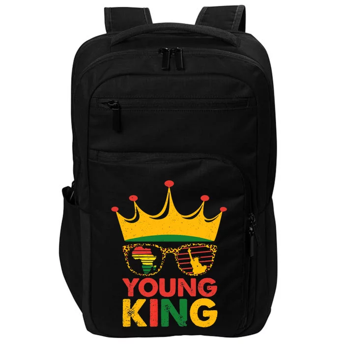 Young King Crown African American Boy 1865 Juneteenth Impact Tech Backpack