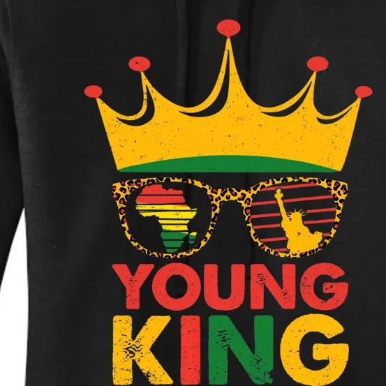 Young King Crown African American Boy 1865 Juneteenth Women's Pullover Hoodie